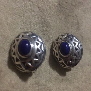 Ultra RARE James Avery Lapis French clip earrings pierced ears